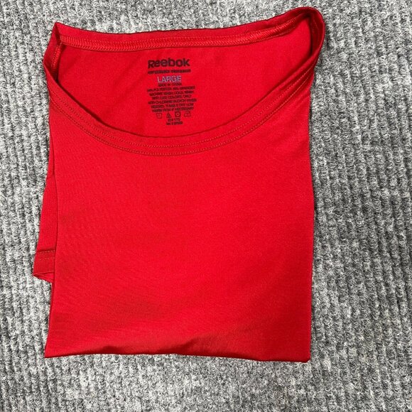 Reebok Mens Large Red Sleeveless Performance Muscle Shirt‎ Workout Gym Pullover - Picture 4 of 6